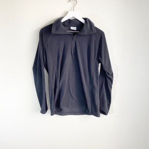 Columbia Black 3/4 Zip Fleece Size Large